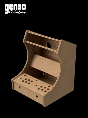 Kit Bartop Gen3D en MDF haute densite, vue trois quarts face