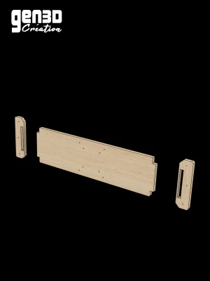 Support d'ecran VESA sur mesure Gen3D, barre et accessoires de fixation